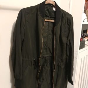 Long bomber jacket